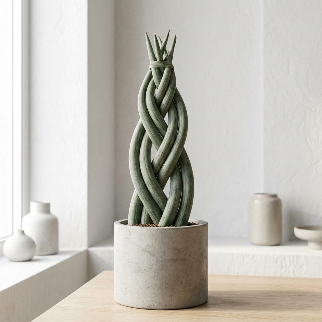 Braided African Spear in a modern pot
