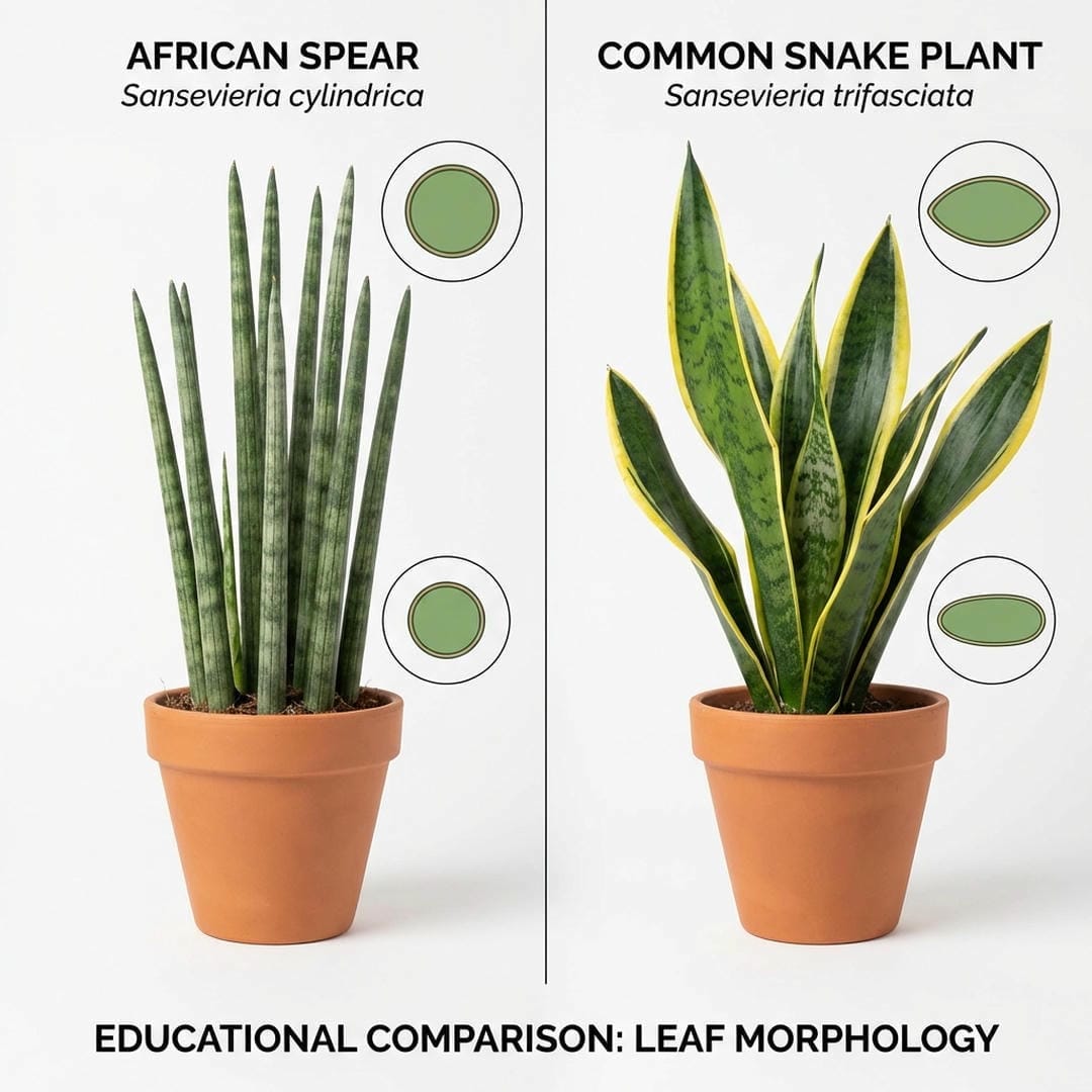 Comparison of African Spear vs Common Snake Plant