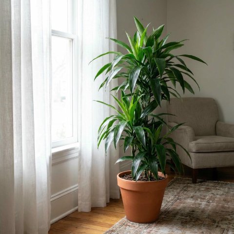 Janet Craig Dracaena near a window getting bright indirect light