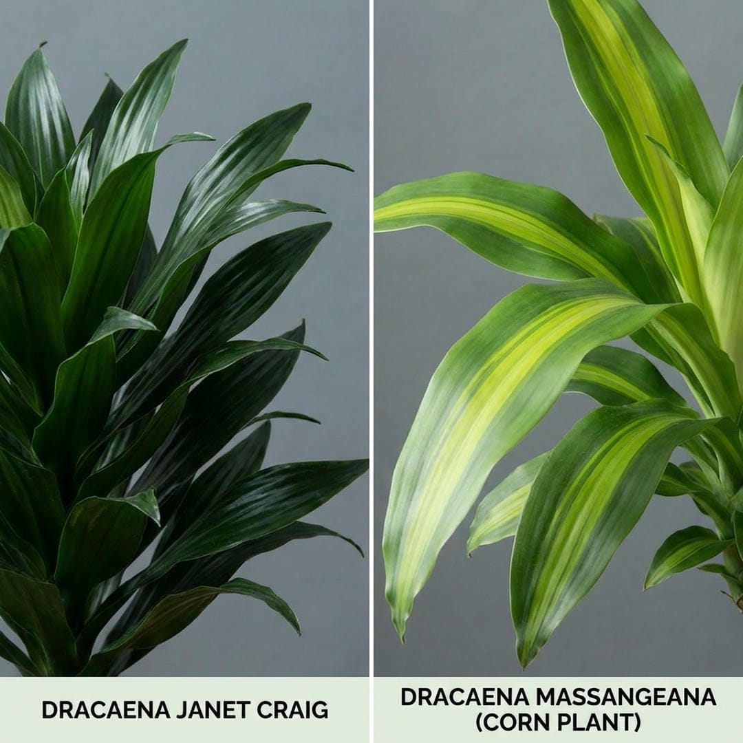 Comparison between Janet Craig and Corn Plant