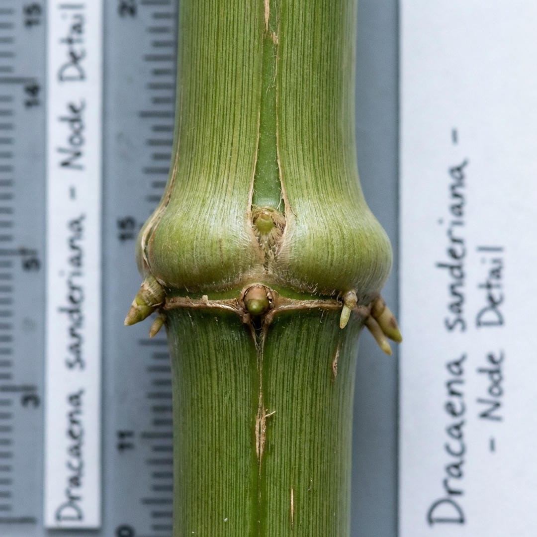 Macro shot of Lucky Bamboo node