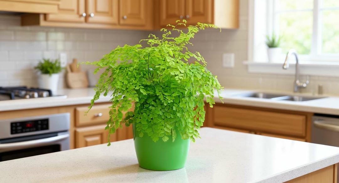 Maidenhair Fern on Kitchen Counter