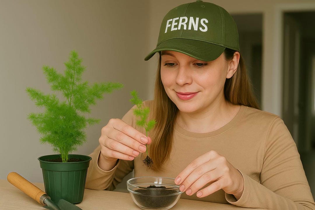 Propagating Ming Fern by division