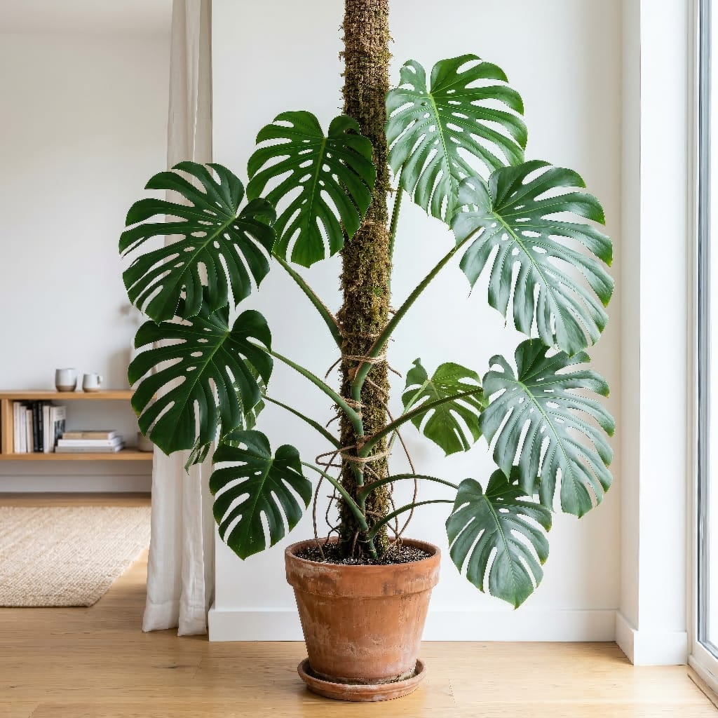 How to Use a Moss Pole for Massive Houseplant Leaves